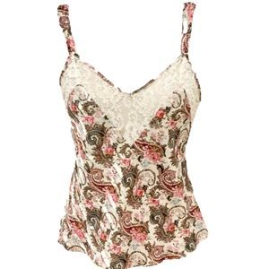 Vintage Victoria’s Secret Fairy Floral Paisley Lace Dainty Cami Tank Top - L